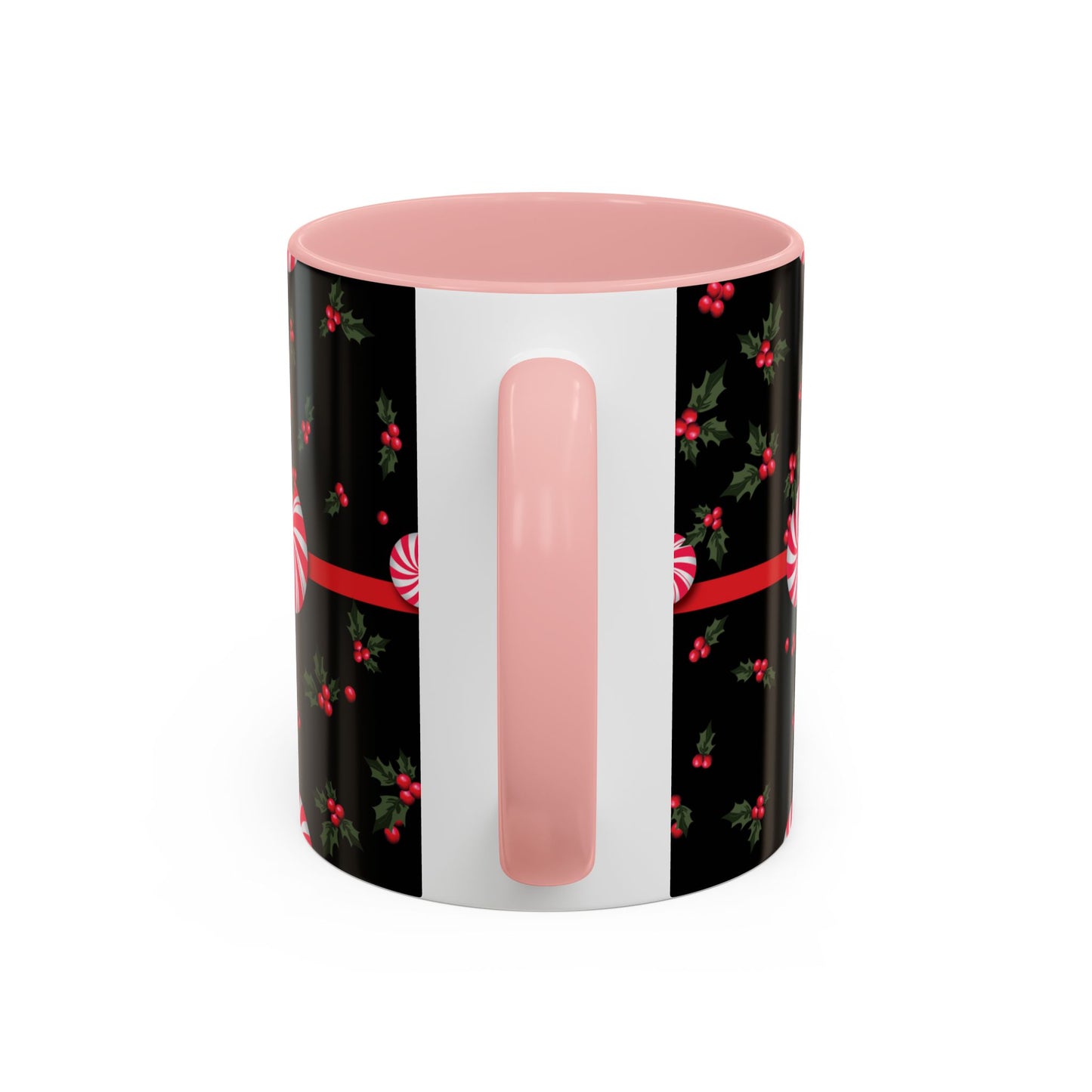 Holly Jolly Peppermint Stripe Christmas Coffee Mug, Holiday Drinkware, Christmas Gift, Hot Cocoa Cup, Winter Decor