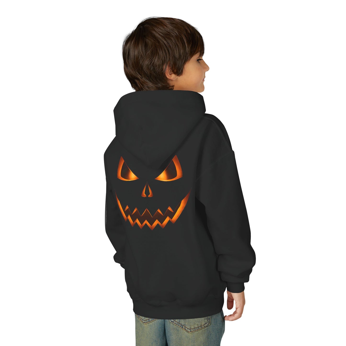 GlowJack Glowing Pumpkin Hoodie, Halloween Youth | Glowing Pumpkin | Spooky Kids Costume Fall Fashion, Trick or Treat, Cozy Halloween Gift