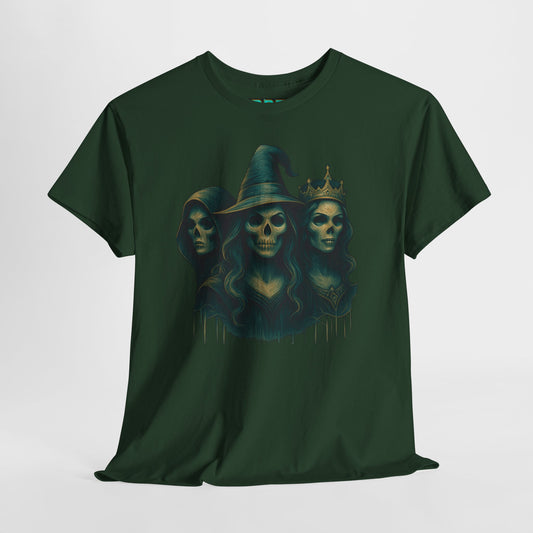 Mystical Women Silhouette Hooded Sorceress Wizard Queen Dark Fantasy Art Gothic Halloween Witch Shirt