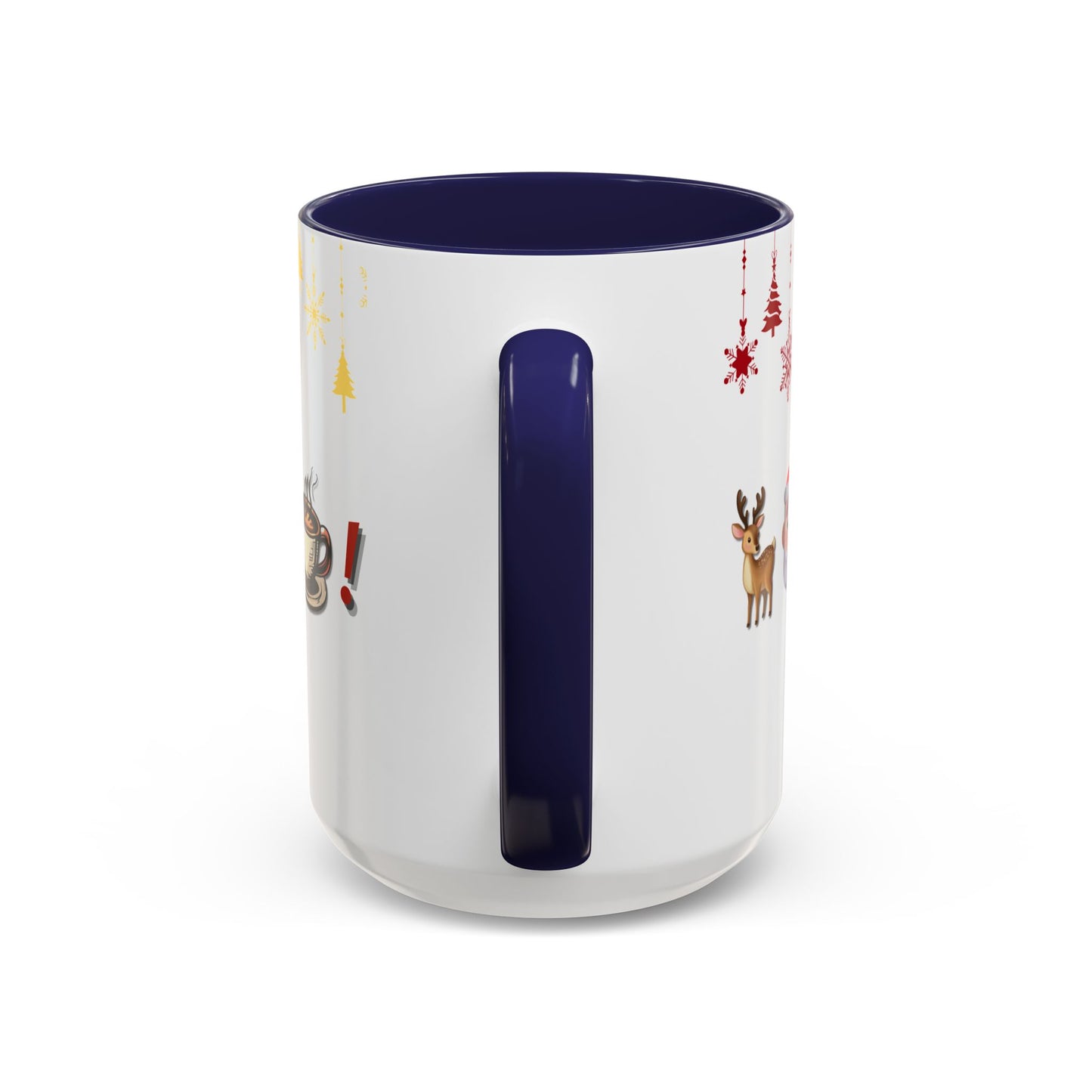 Holiday Emoji Puzzle Mug 15oz Funny Christmas Coffee Cup with Rebus Design