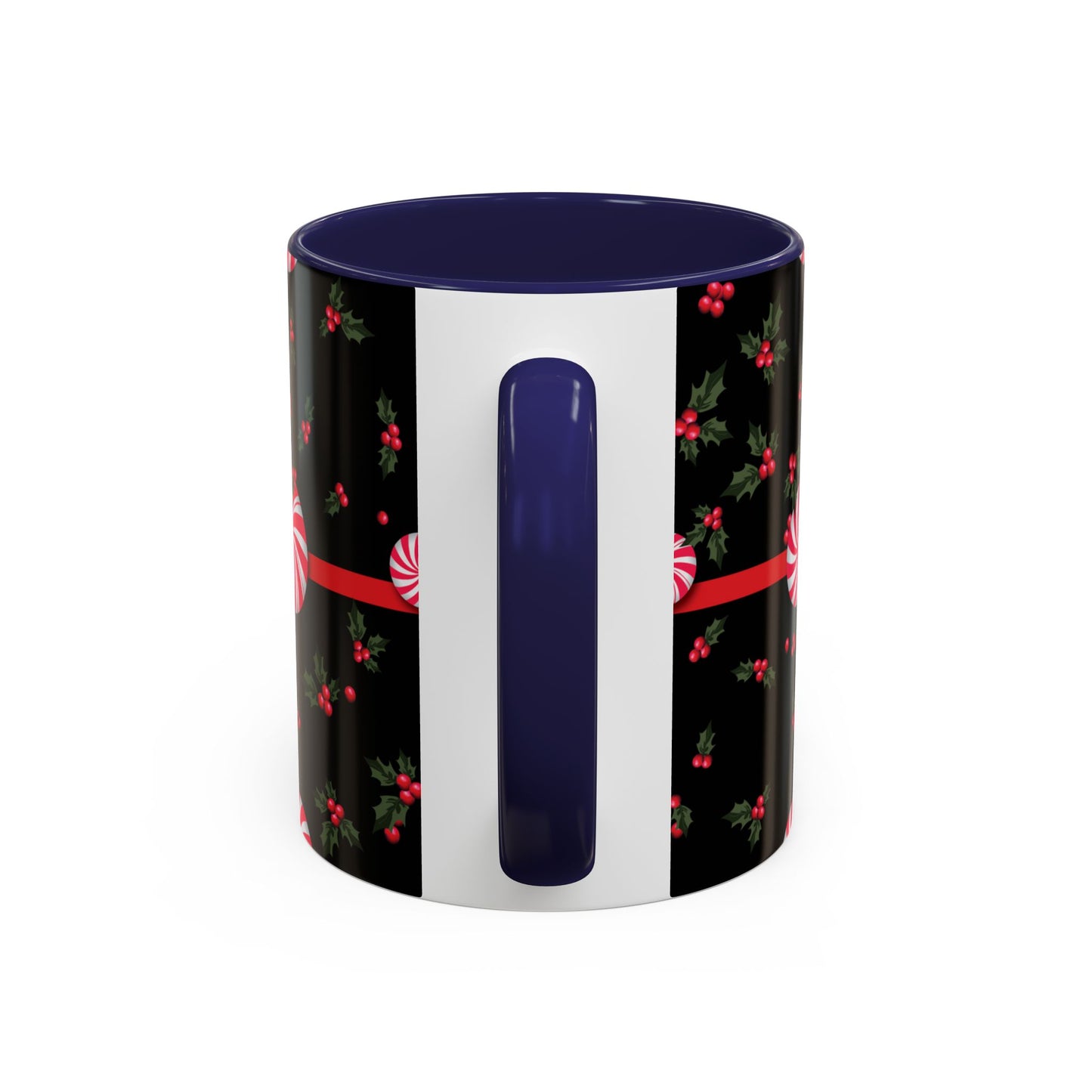 Holly Jolly Peppermint Stripe Christmas Coffee Mug, Holiday Drinkware, Christmas Gift, Hot Cocoa Cup, Winter Decor