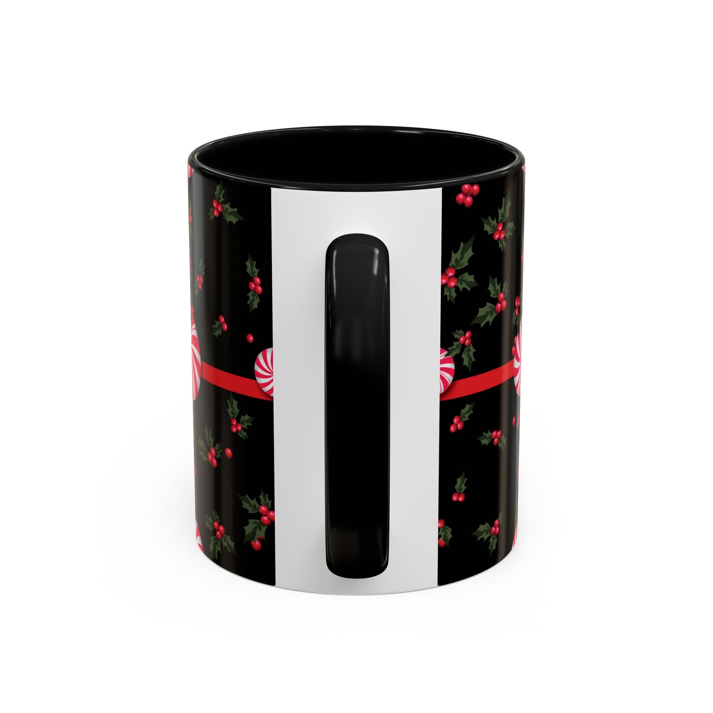 Holly Jolly Peppermint Stripe Christmas Coffee Mug, Holiday Drinkware, Christmas Gift, Hot Cocoa Cup, Winter Decor
