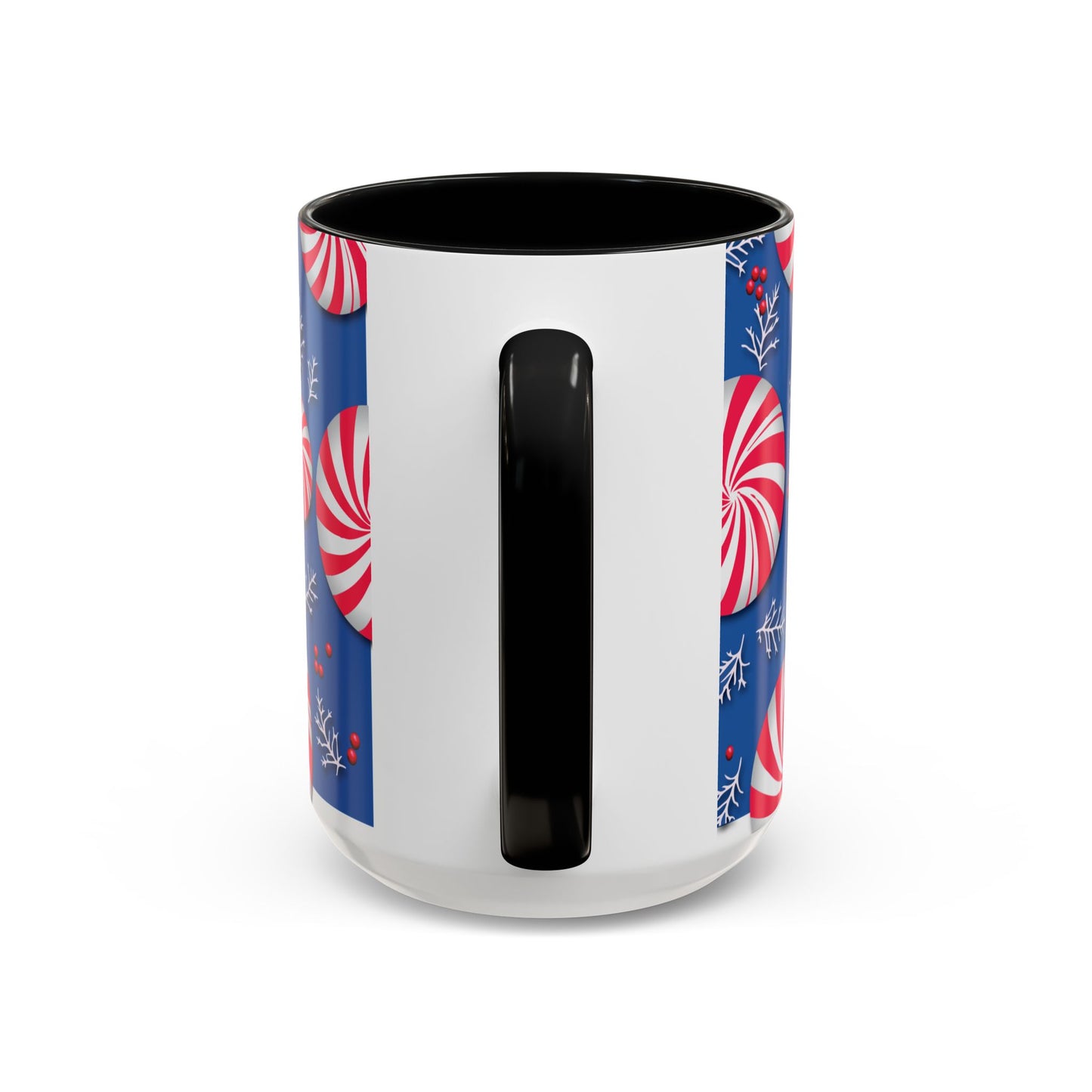 Peppermint Frost Coffee Mug, Holiday Drinkware, Christmas Gift, Hot Cocoa Cup, Winter Decor, Seasonal Kitchenware