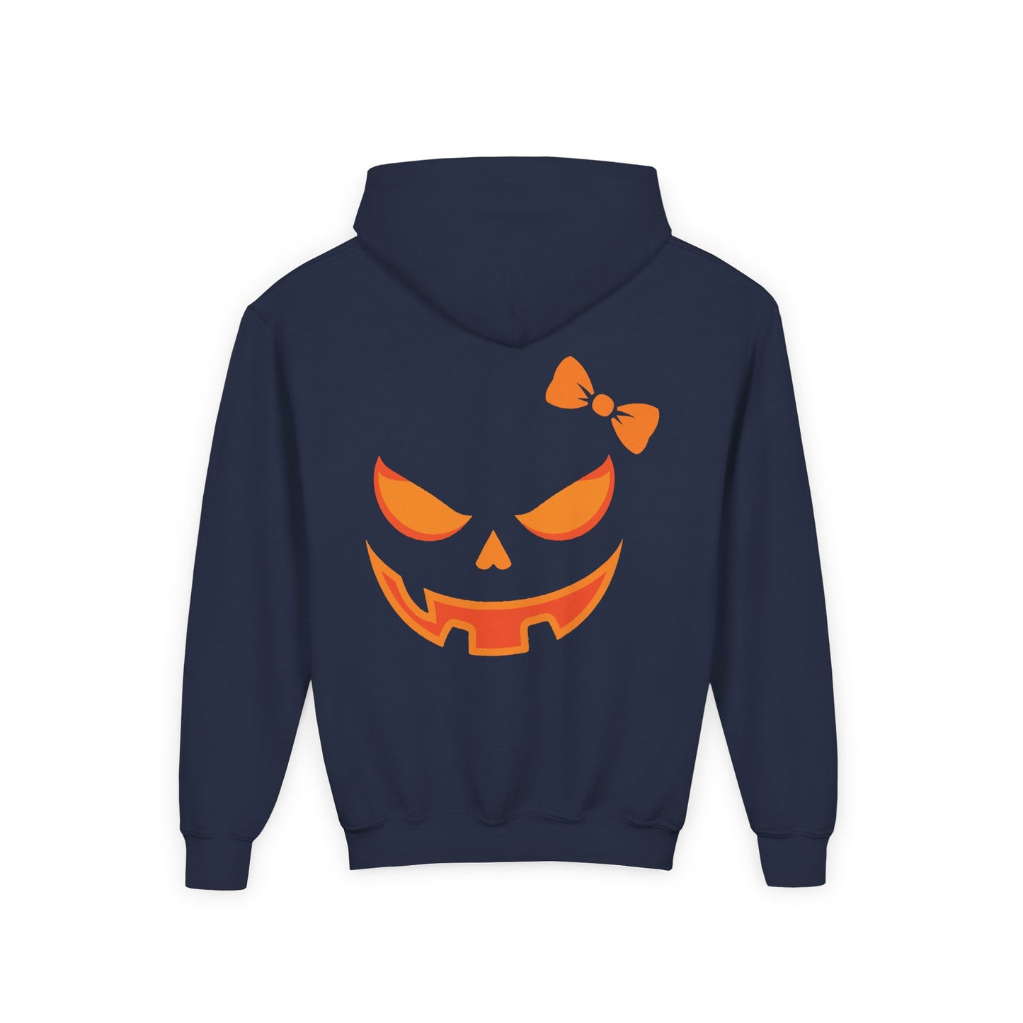 Bow-P Spooktacular Bow Halloween Hoodie, Halloween Pumpkin Bow for Kids, Spooky Sweatshirt, Trick or Treat Apparel, Fall Fashion, Kid's