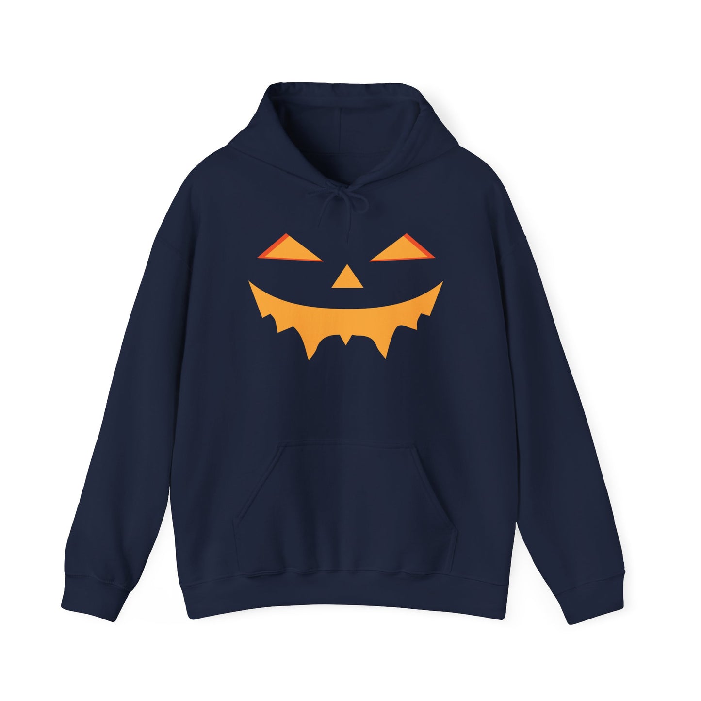 Twilight Lurker Haunted Hoodie, Gildan 18500 Unisex Halloween Sweatshirt with Creeping Shadows Pumpkin Face Pullover
