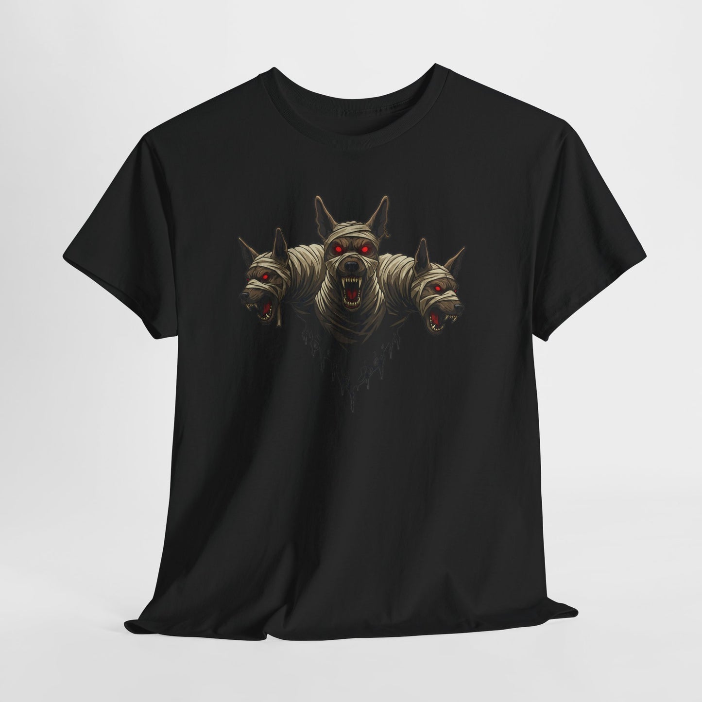 Cursed Three-Headed Wraith Hound Unisex T-Shirt: Gothic Horror Halloween