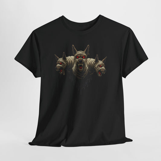 Cursed Three-Headed Wraith Hound Unisex T-Shirt: Gothic Horror Halloween