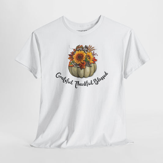 Grateful Thankful Blessed Tee – Floral Harvest Edition