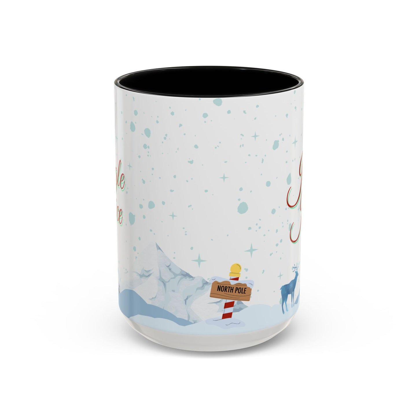 Jingle Juice Holiday Mug Funny Christmas Coffee Cup with Snowman and Winter Scene
