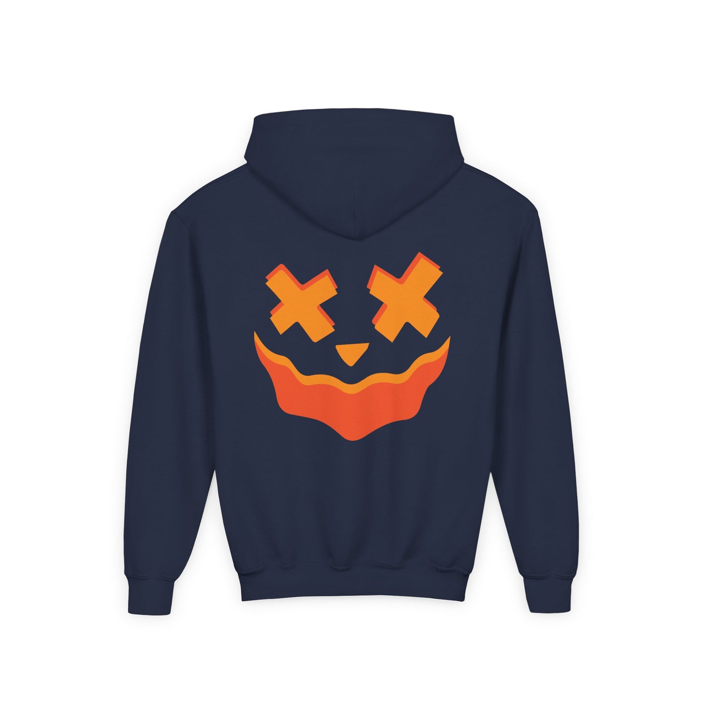 Crosseye Haunted Doll Hoodie, Glowing Pumpkin Hoodie, Spooky Kids Costume Fall Fashion Kids, Trick or Treat, Creepy Cross-Eyed Doll Pullover