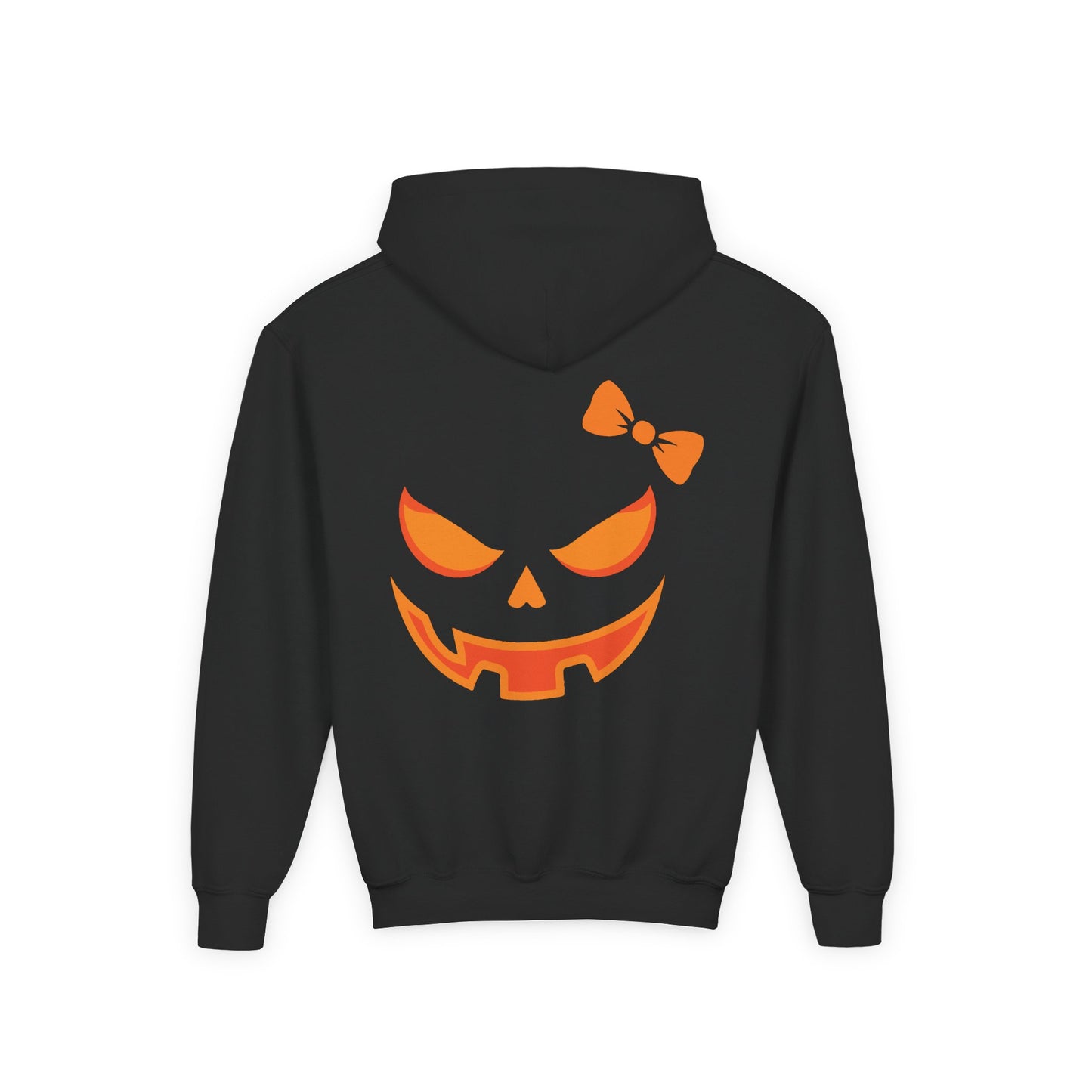 Bow-P Spooktacular Bow Halloween Hoodie, Halloween Pumpkin Bow for Kids, Spooky Sweatshirt, Trick or Treat Apparel, Fall Fashion, Kid's
