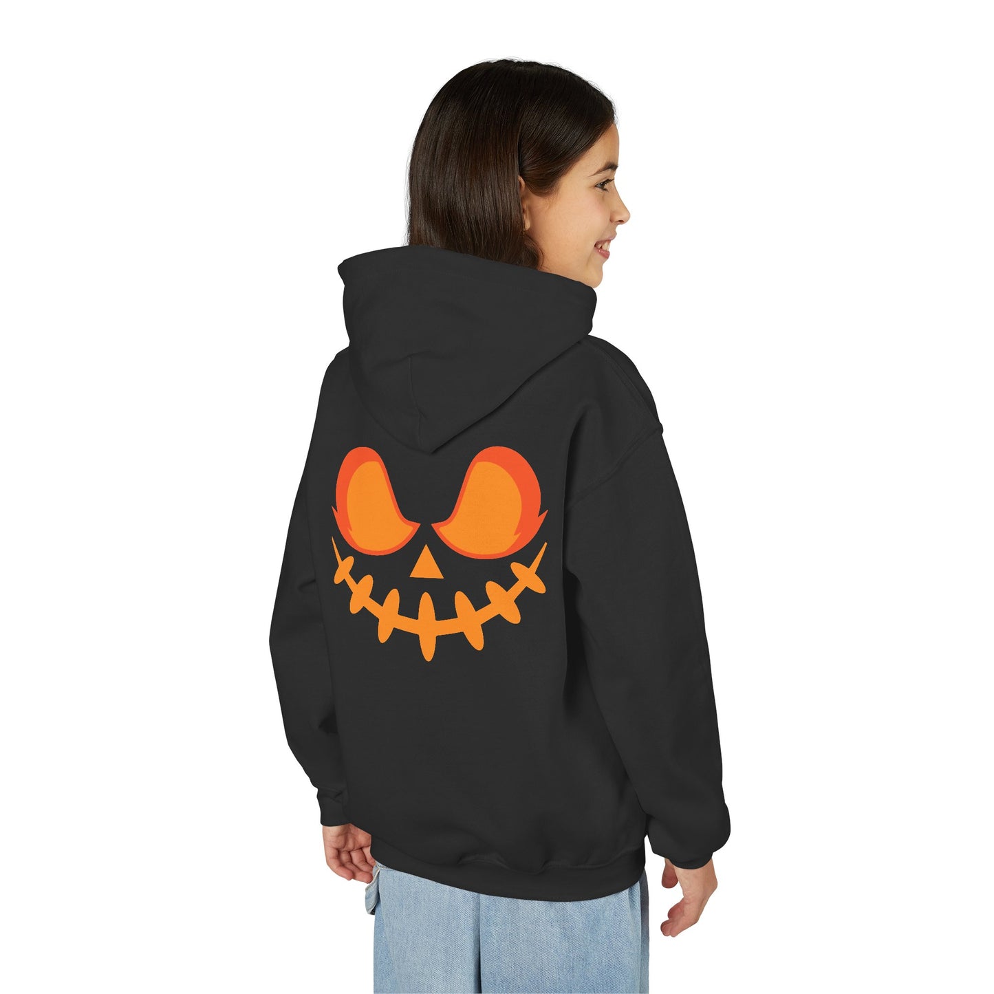 Stitchy Creepy Doll Hoodie, Jack-o'-Lantern Face Sweatshirt. Glowing Pumpkin Hoodie, Spooky Kids Costume, Fall Fashion, Trick or Treat