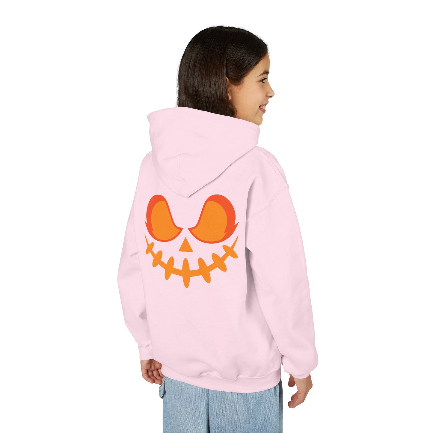 Stitchy Creepy Doll Hoodie, Jack-o'-Lantern Face Sweatshirt. Glowing Pumpkin Hoodie, Spooky Kids Costume, Fall Fashion, Trick or Treat