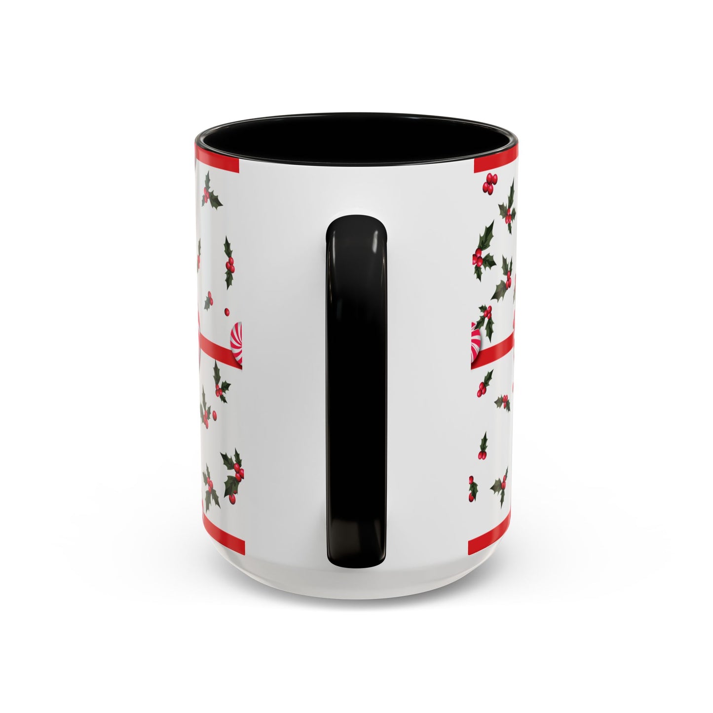 Holly Jolly Peppermint Stripe Christmas Coffee Mug, Holiday Drinkware, Christmas Gift, Hot Cocoa Cup, Winter Decor
