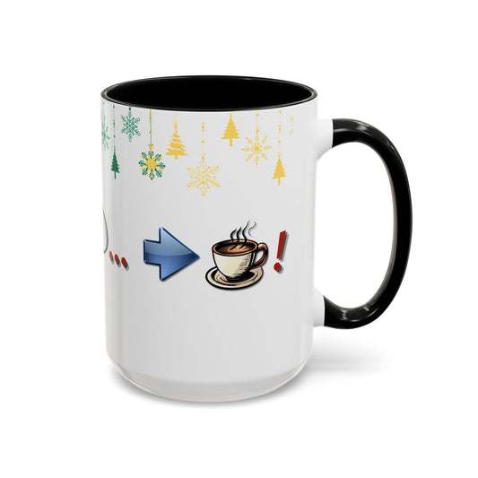 Holiday Emoji Puzzle Mug 15oz Funny Christmas Coffee Cup with Rebus Design