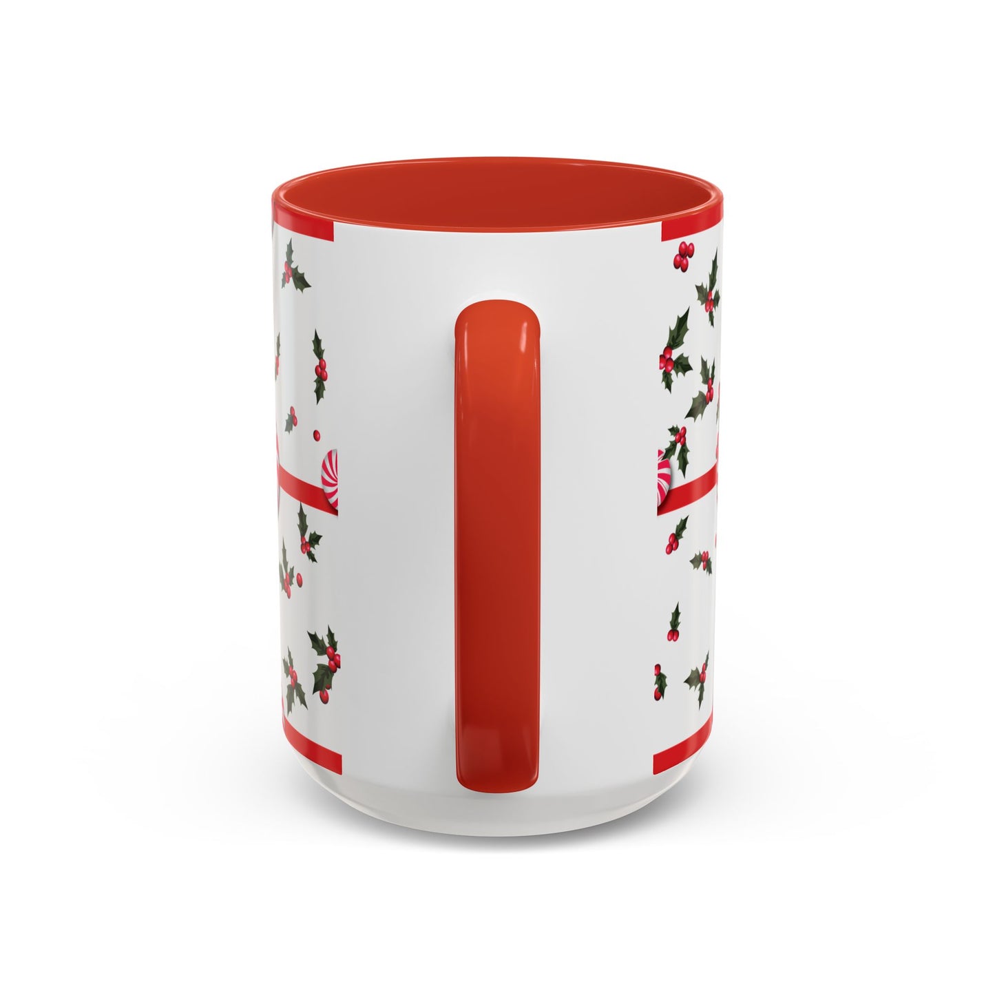 Holly Jolly Peppermint Stripe Christmas Coffee Mug, Holiday Drinkware, Christmas Gift, Hot Cocoa Cup, Winter Decor