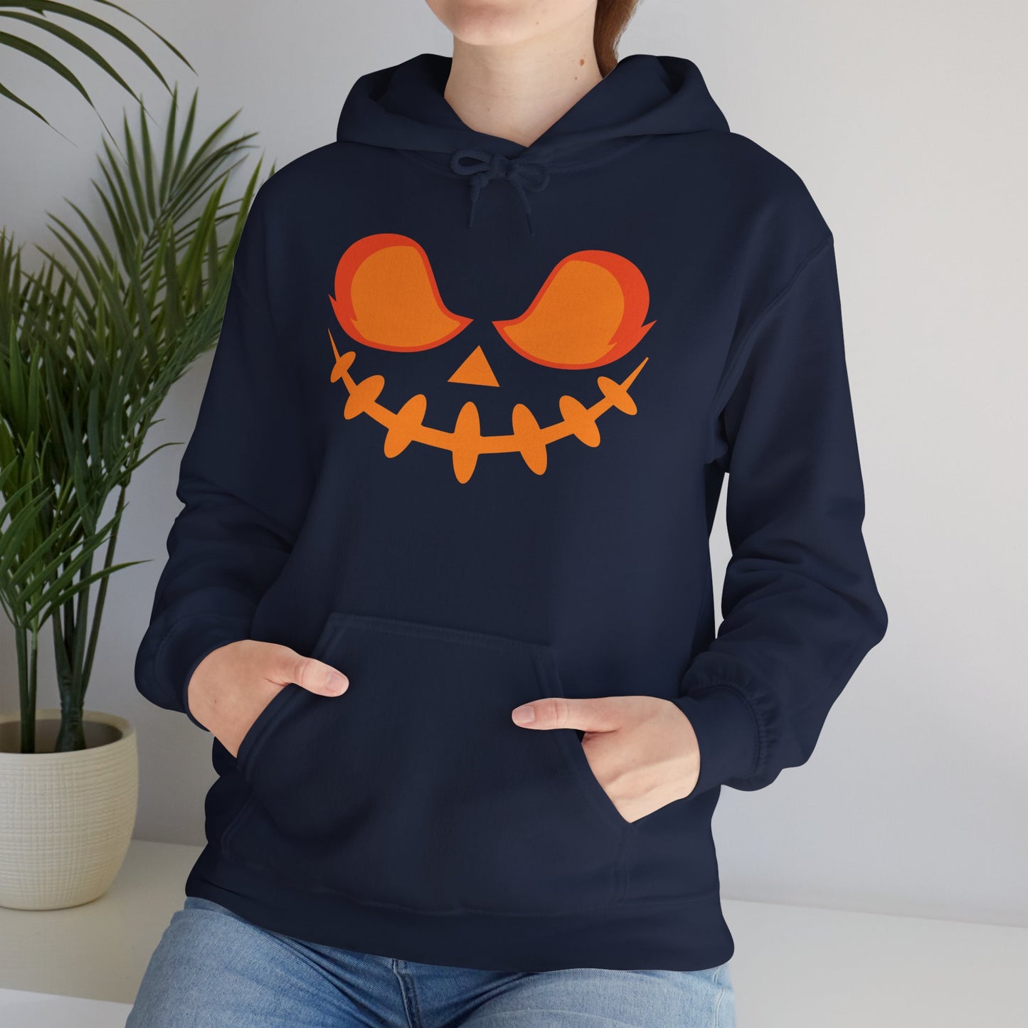 Stitch Creepy Doll Hoodie, Gildan 18500 Unisex Halloween Sweatshirt, Spooky Stitched Doll Costume Pullover