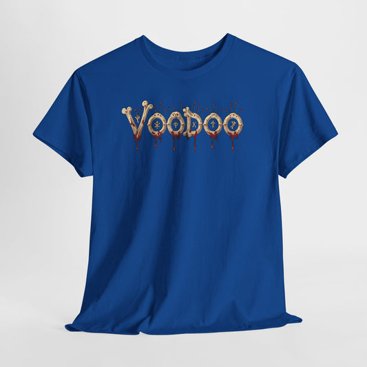 Voodoo Unisex Heavy Cotton Tee | Spooky Halloween Shirt, Trendy Graphic Tee, Casual Wear, Unique Gift Idea, Eerie Fashion