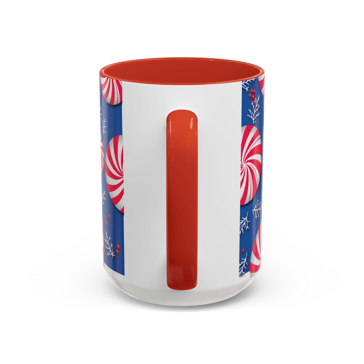 Peppermint Frost Coffee Mug, Holiday Drinkware, Christmas Gift, Hot Cocoa Cup, Winter Decor, Seasonal Kitchenware
