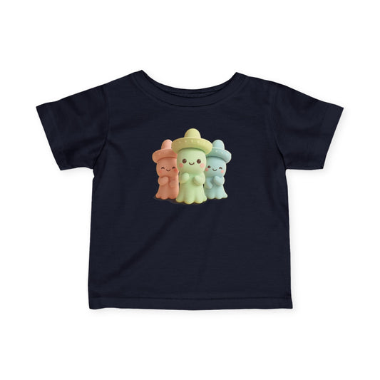 Cute Sombrero Ghost Octopus Baby Shirt Pastel Infant Tee Sombrero Sea Creature Kawaii Mexican Fiesta Toddler Gift