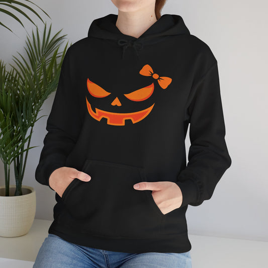 Bow-P Bow Halloween Hoodie, Cute Halloween Pumpkin Sweatshirt, Unisex Hoodie, Fall Fashion, Halloween Costume, Spooky Vibes, Trick or Treat