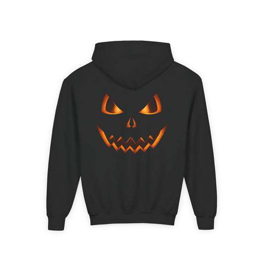 GlowJack Glowing Pumpkin Hoodie, Halloween Youth | Glowing Pumpkin | Spooky Kids Costume Fall Fashion, Trick or Treat, Cozy Halloween Gift