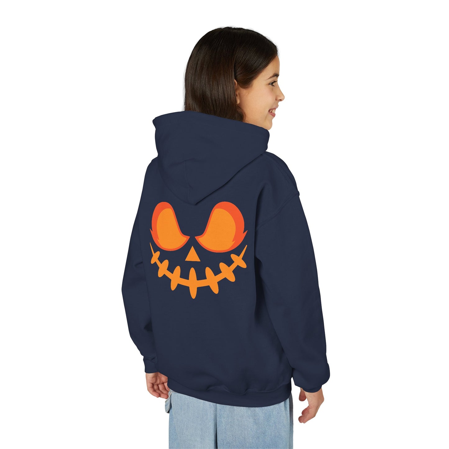 Stitchy Creepy Doll Hoodie, Jack-o'-Lantern Face Sweatshirt. Glowing Pumpkin Hoodie, Spooky Kids Costume, Fall Fashion, Trick or Treat
