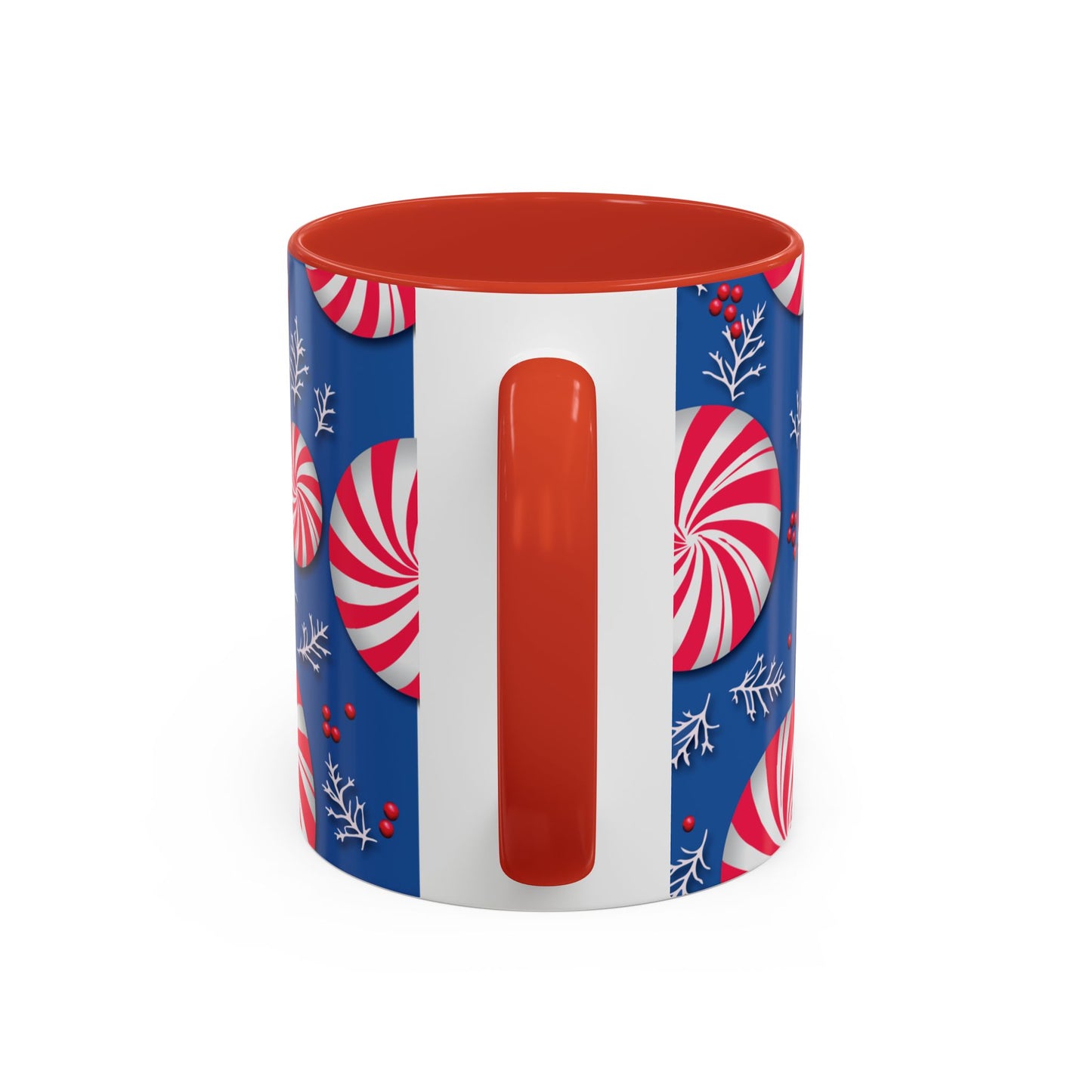 Peppermint Frost Coffee Mug, Holiday Drinkware, Christmas Gift, Hot Cocoa Cup, Winter Decor, Seasonal Kitchenware
