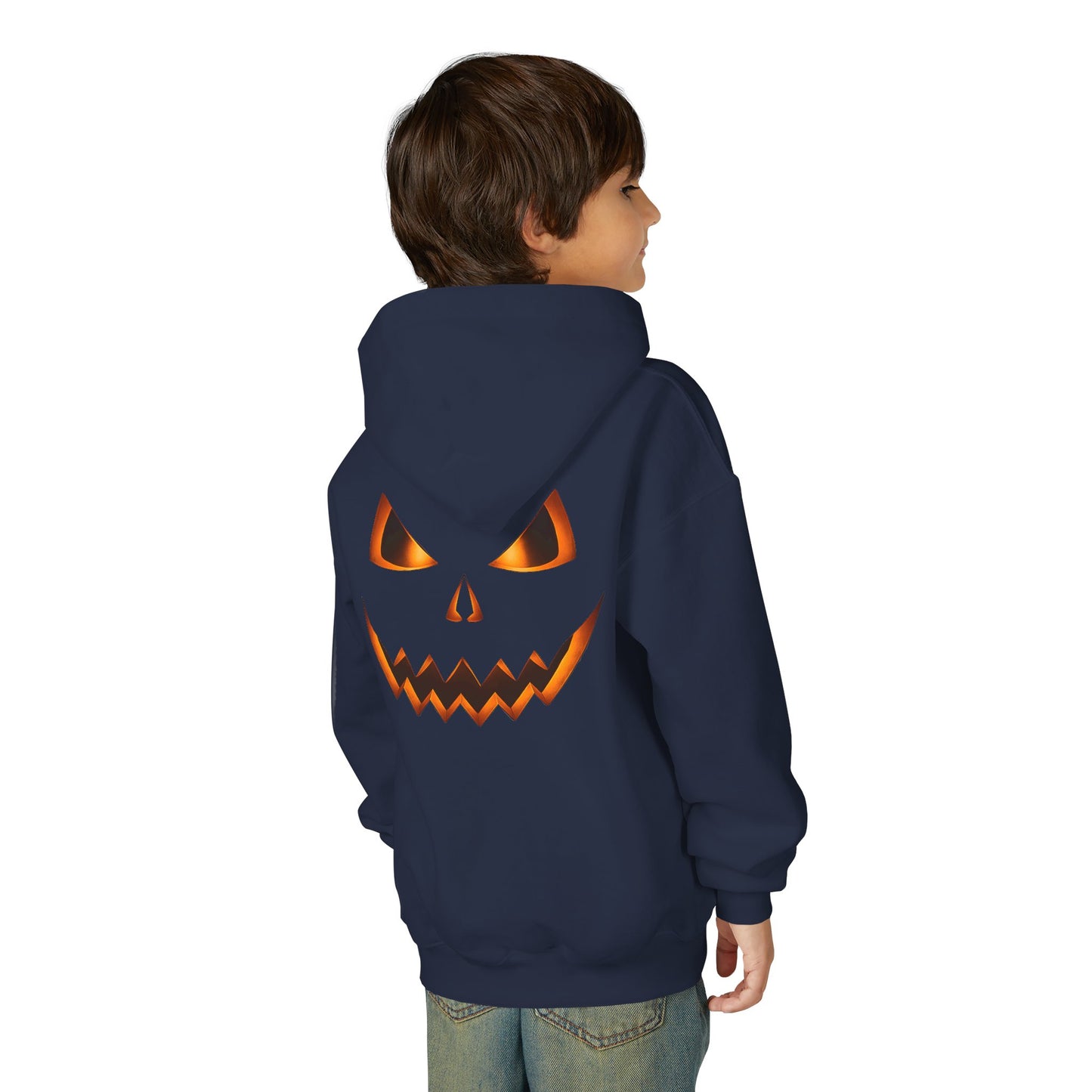 GlowJack Glowing Pumpkin Hoodie, Halloween Youth | Glowing Pumpkin | Spooky Kids Costume Fall Fashion, Trick or Treat, Cozy Halloween Gift