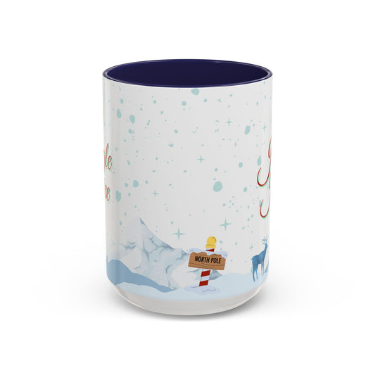 Jingle Juice Holiday Mug Funny Christmas Coffee Cup with Snowman and Winter Scene