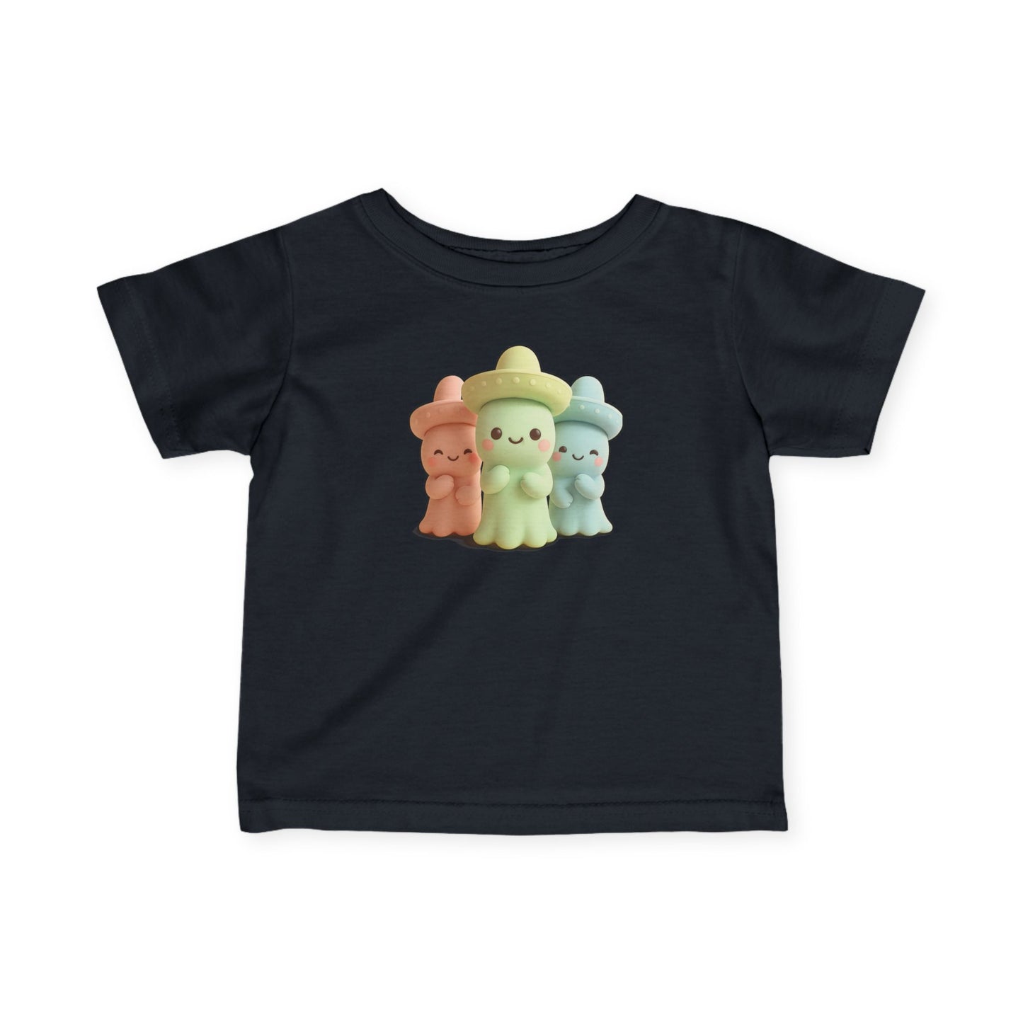 Cute Sombrero Ghost Octopus Baby Shirt Pastel Infant Tee Sombrero Sea Creature Kawaii Mexican Fiesta Toddler Gift