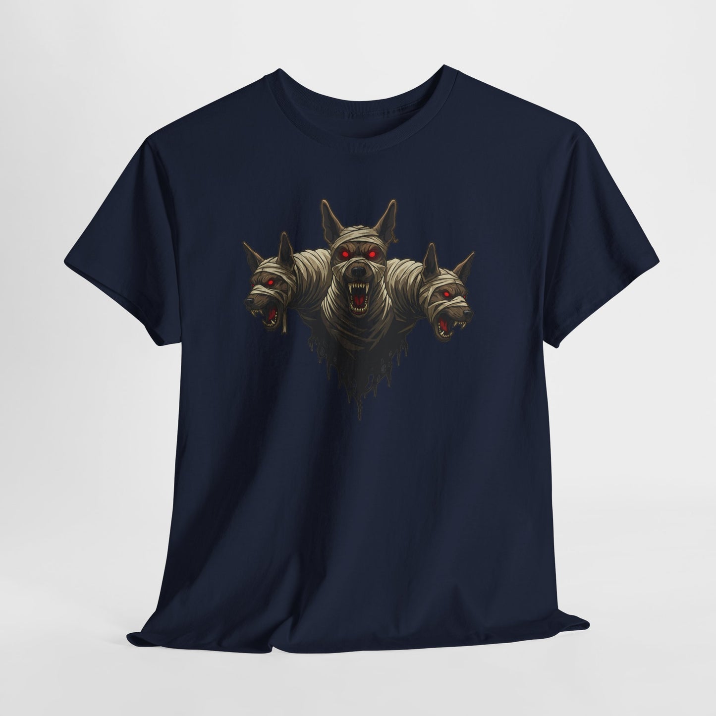 Cursed Three-Headed Wraith Hound Unisex T-Shirt: Gothic Horror Halloween