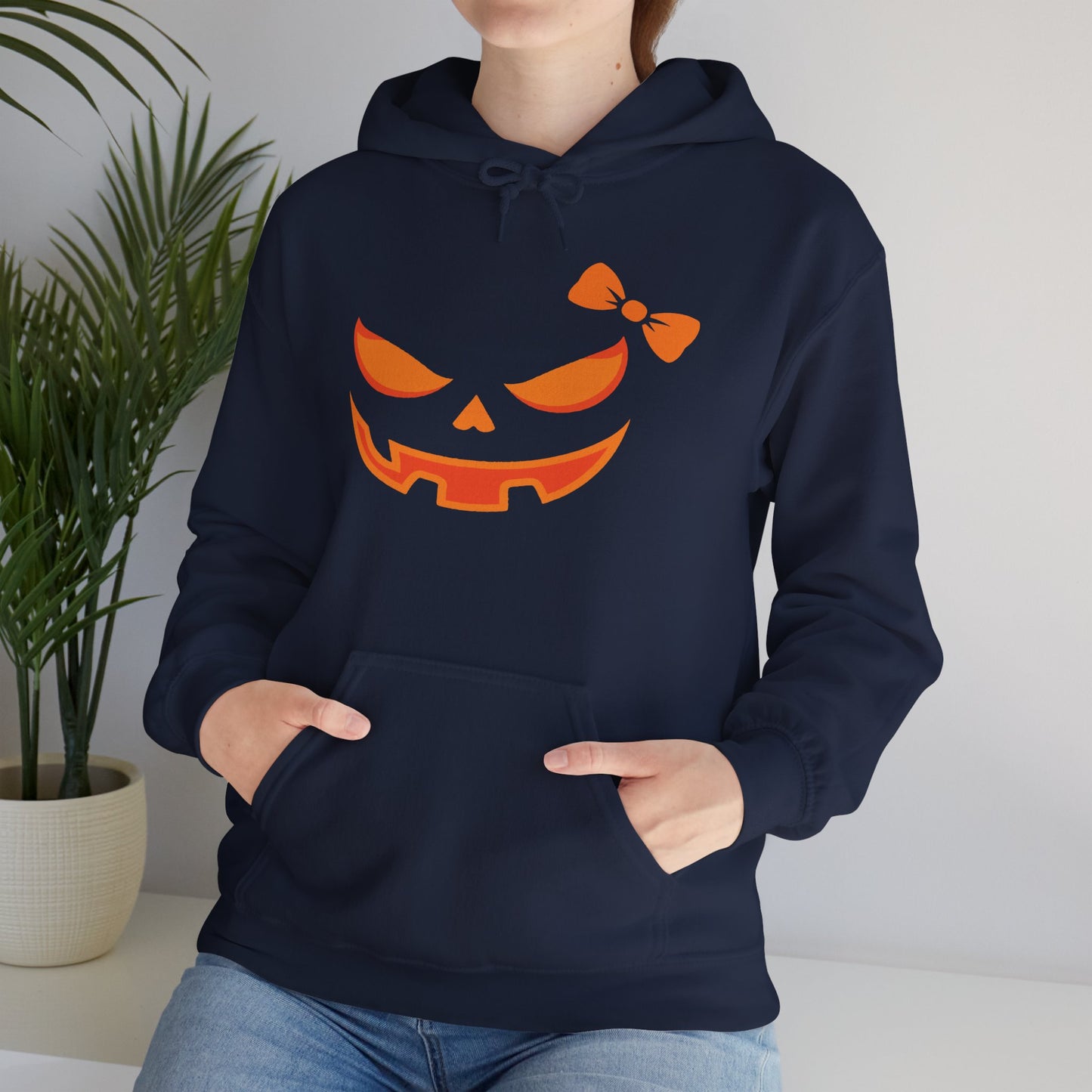 Bow-P Bow Halloween Hoodie, Cute Halloween Pumpkin Sweatshirt, Unisex Hoodie, Fall Fashion, Halloween Costume, Spooky Vibes, Trick or Treat
