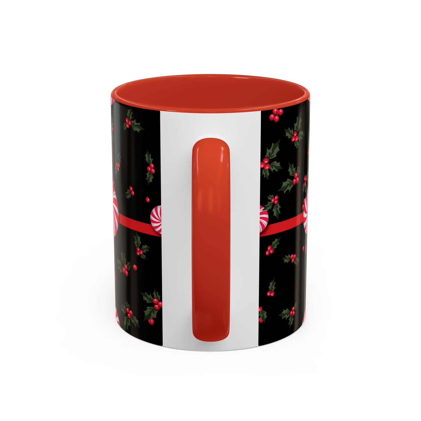 Holly Jolly Peppermint Stripe Christmas Coffee Mug, Holiday Drinkware, Christmas Gift, Hot Cocoa Cup, Winter Decor