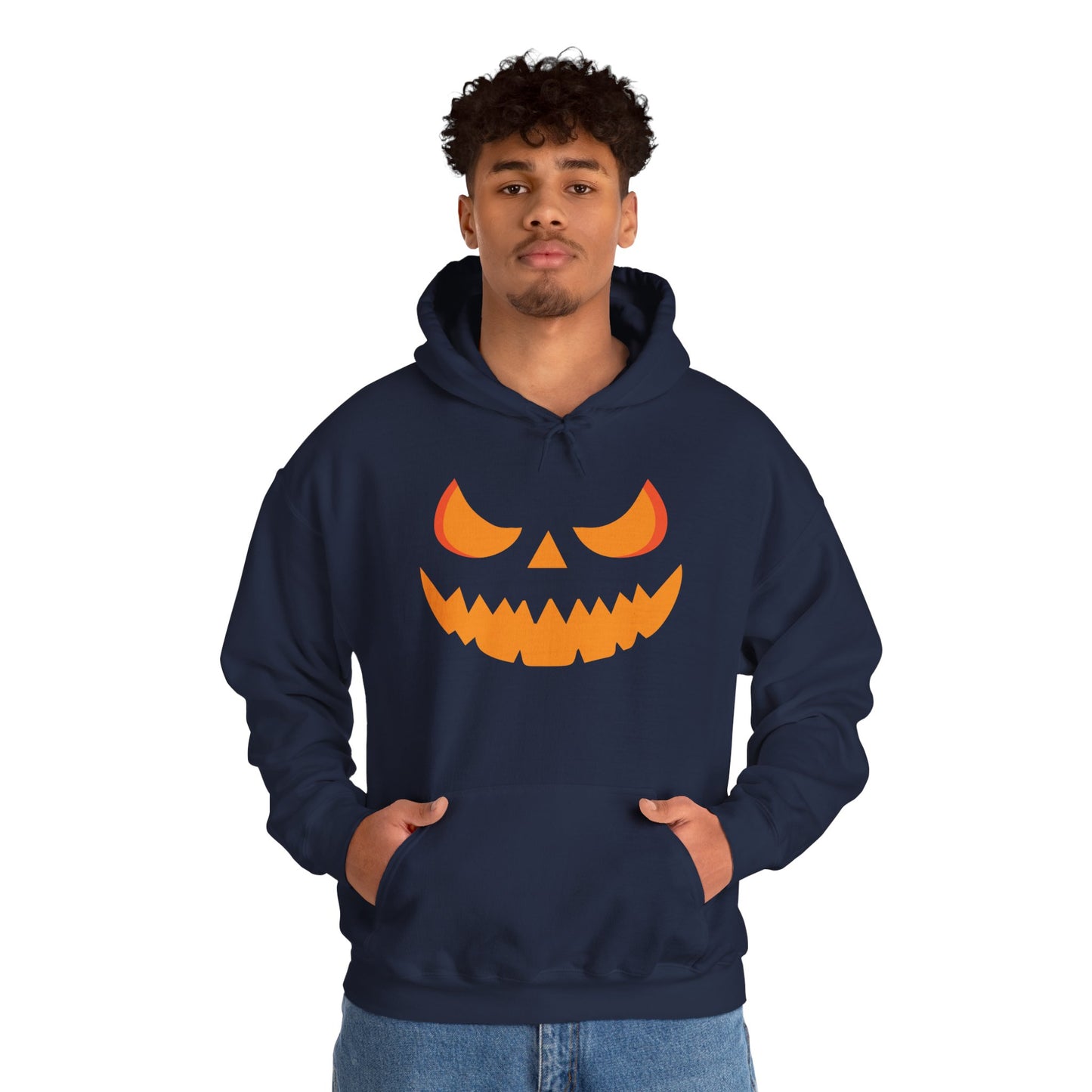Shadow Jack Haunted Pumpkin Hoodie, Gildan 18500 Unisex Halloween Sweatshirt, Spooky Fall Costume Pullover