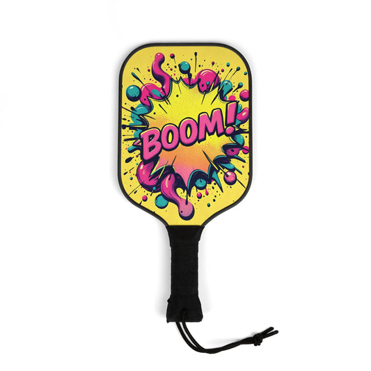 BOOM! Comic Explosion Pickleball Paddle, Vibrant Power Play Design