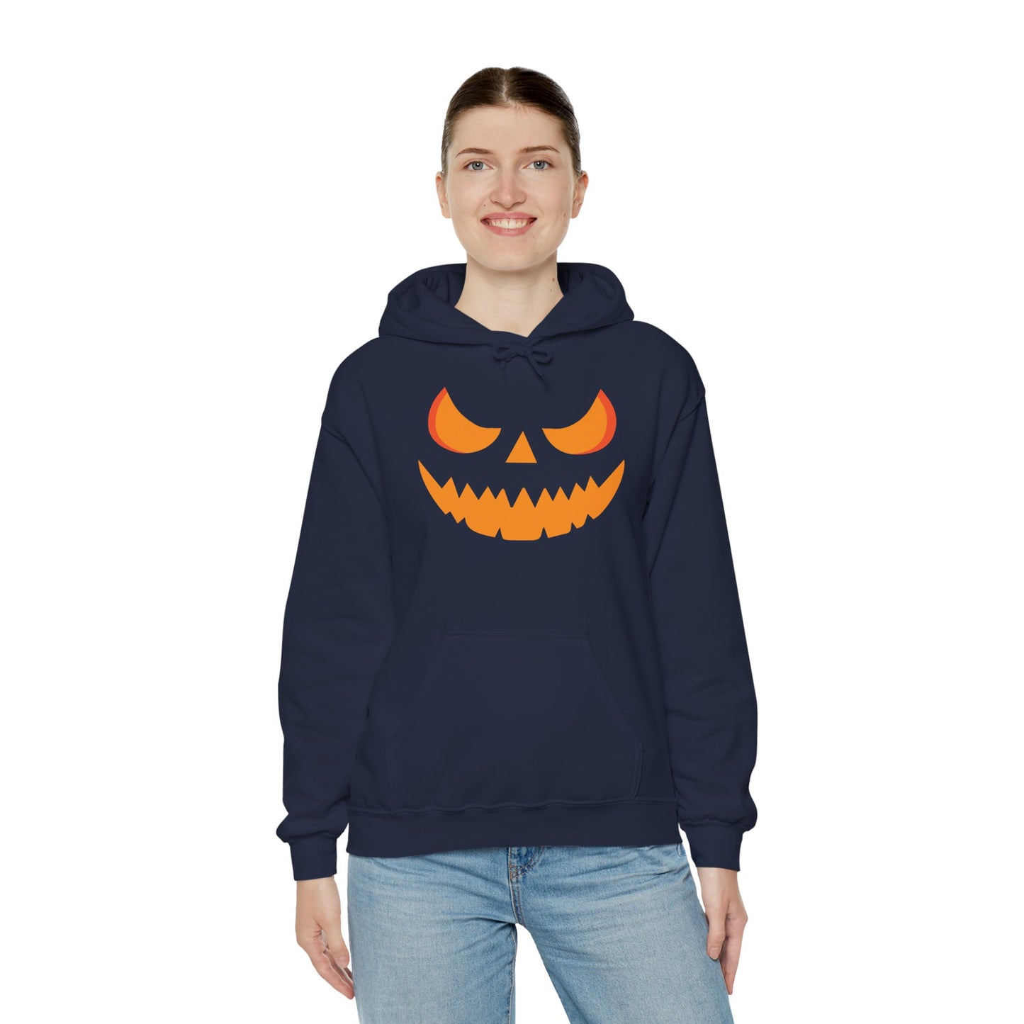 Shadow Jack Haunted Pumpkin Hoodie, Gildan 18500 Unisex Halloween Sweatshirt, Spooky Fall Costume Pullover