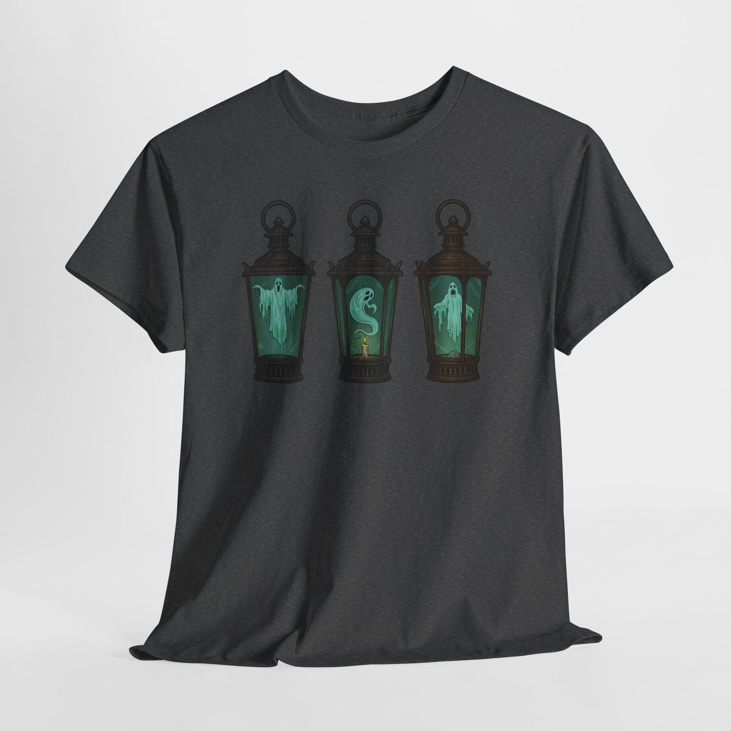 Spectral Lanterns T Shirt Ghost Lantern Graphic Tee Halloween Shirt Spooky Gothic Art Ghostlight Shirt Haunted Candle Unisex Tee