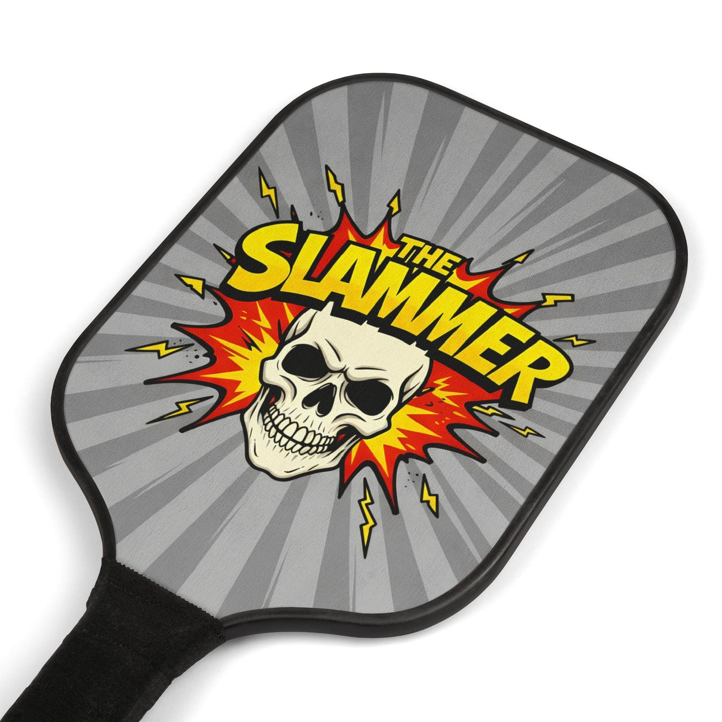 The Slammer Pickleball Paddle, Skull & Lightning Design for Power Players