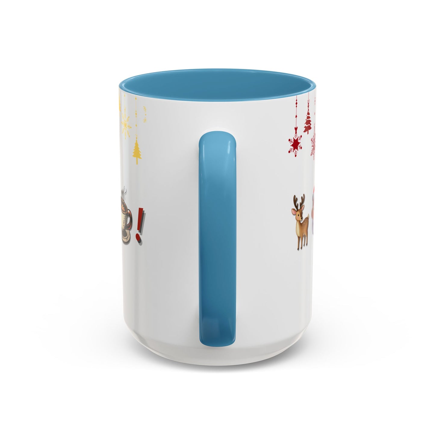 Holiday Emoji Puzzle Mug 15oz Funny Christmas Coffee Cup with Rebus Design