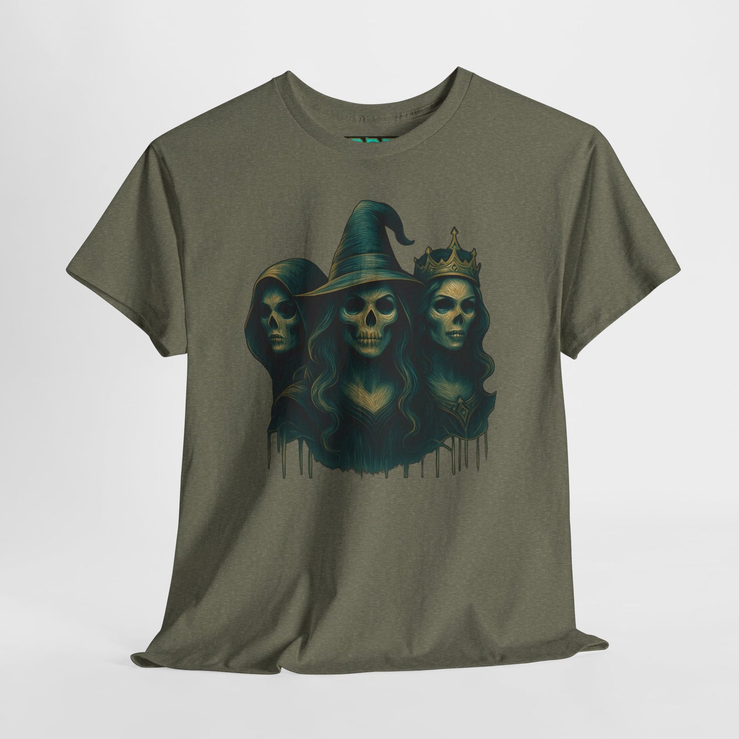 Mystical Women Silhouette Hooded Sorceress Wizard Queen Dark Fantasy Art Gothic Halloween Witch Shirt