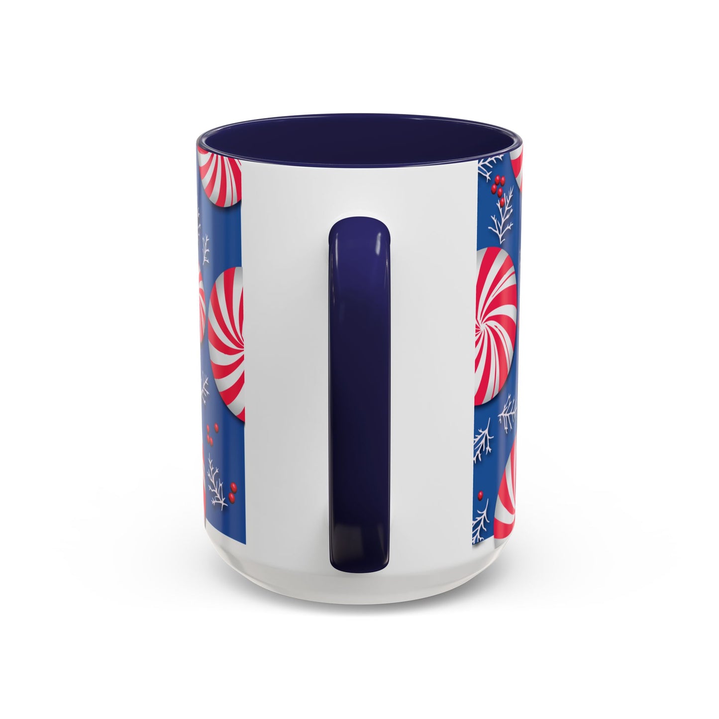 Peppermint Frost Coffee Mug, Holiday Drinkware, Christmas Gift, Hot Cocoa Cup, Winter Decor, Seasonal Kitchenware