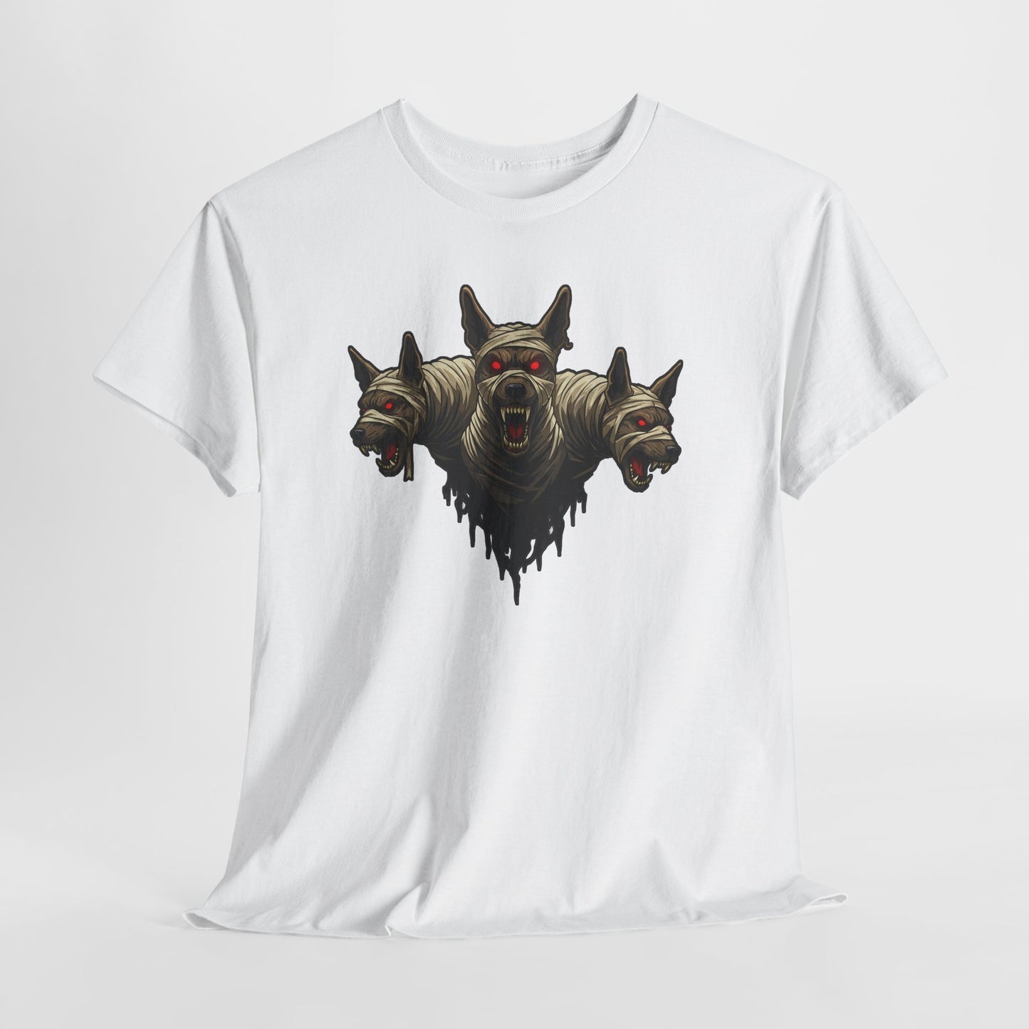Cursed Three-Headed Wraith Hound Unisex T-Shirt: Gothic Horror Halloween