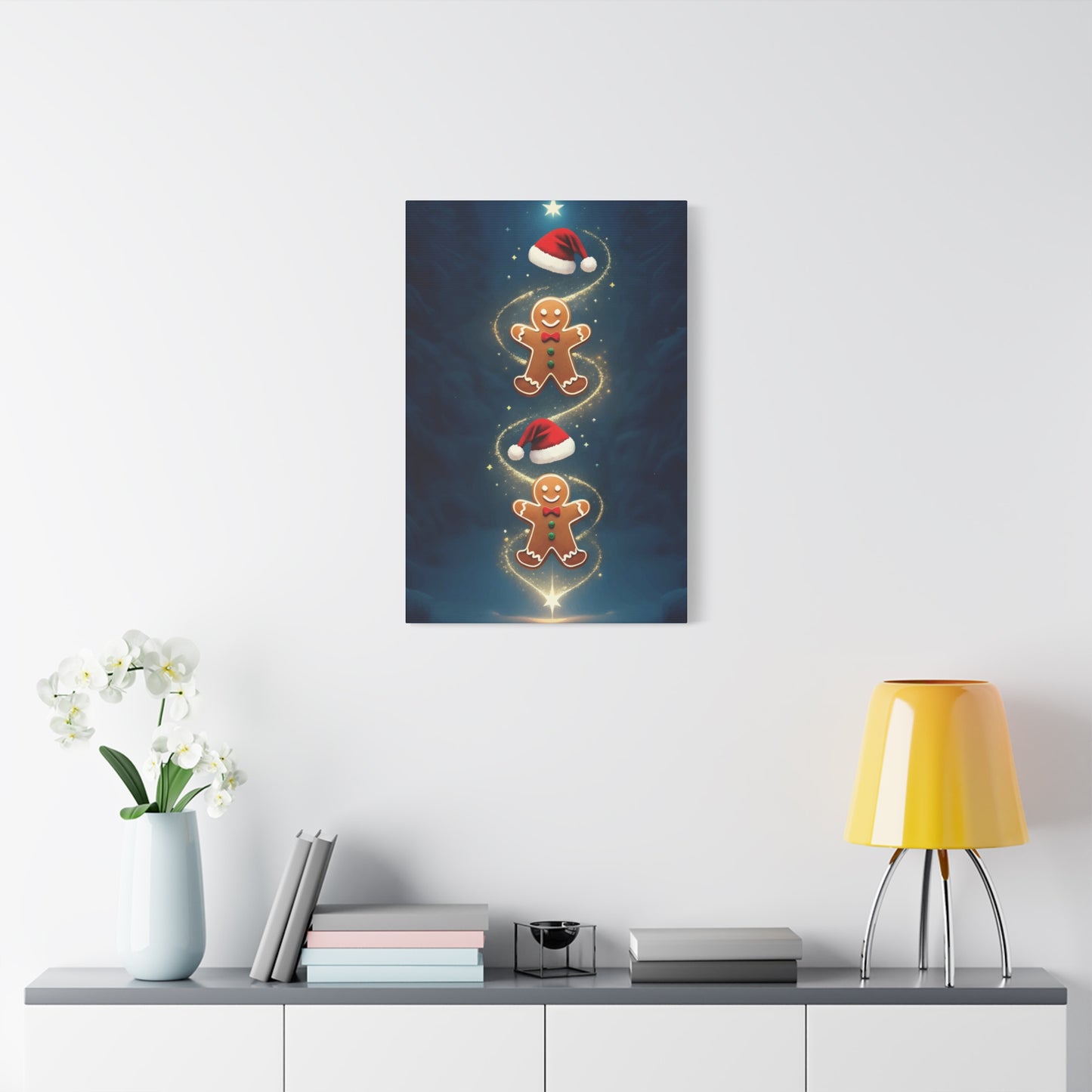 Gingerbread Glow: Enchanted Holiday Canvas
