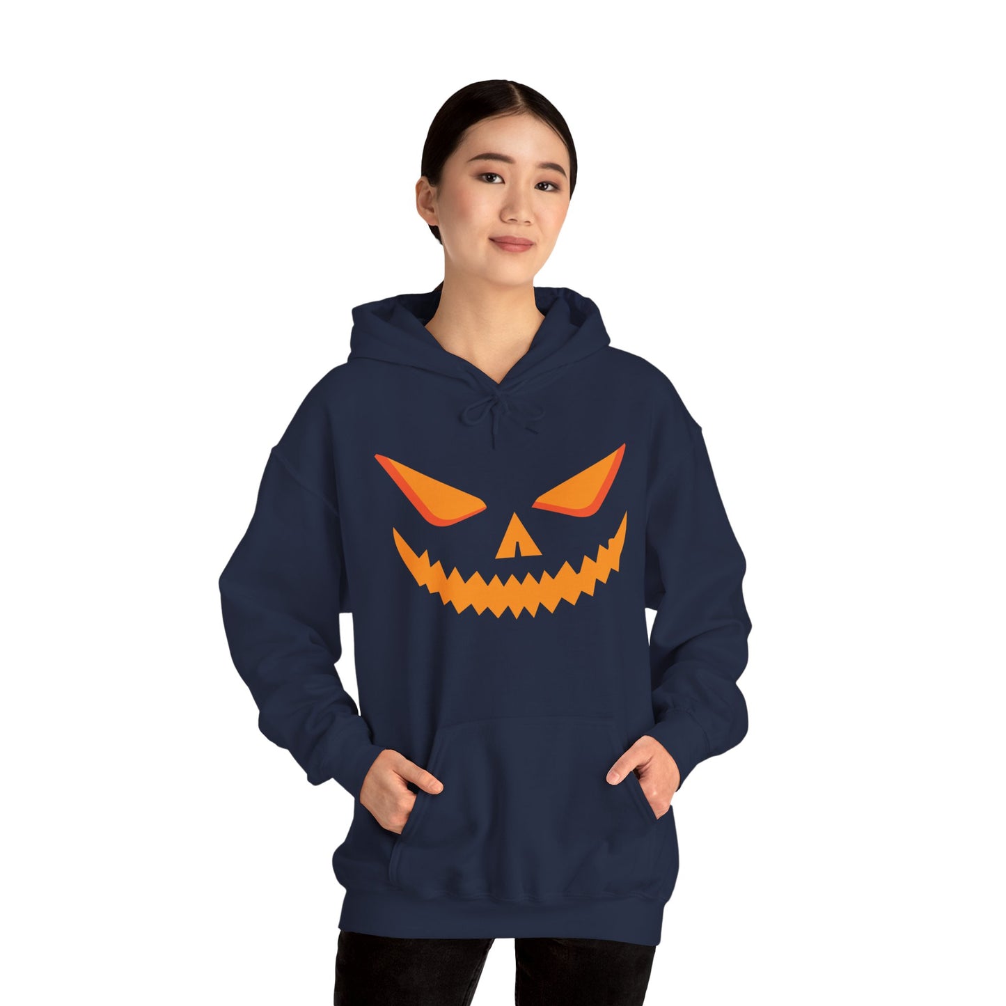 Gloomspike Jack Haunted Pumpkin Hoodie, Gildan 18500 Unisex Halloween Sweatshirt, Spooky Fall Costume Pullover
