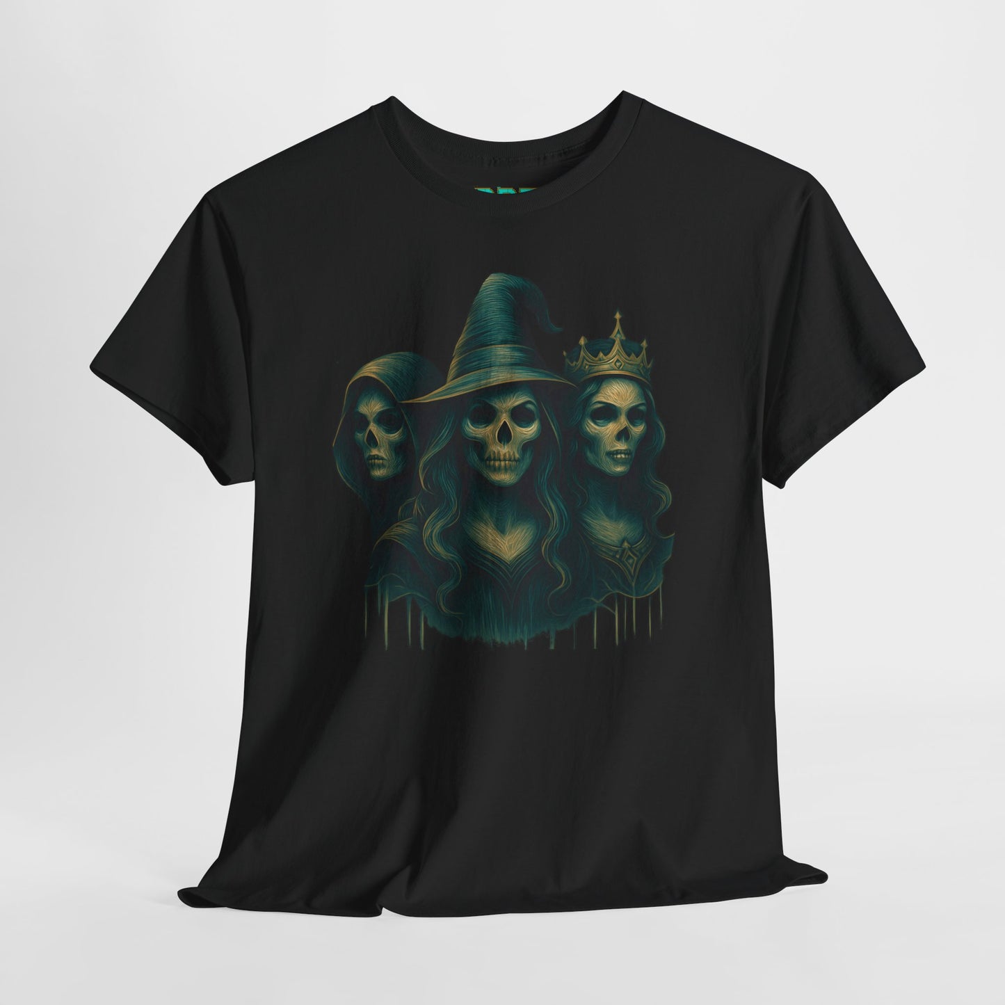 Mystical Women Silhouette Hooded Sorceress Wizard Queen Dark Fantasy Art Gothic Halloween Witch Shirt