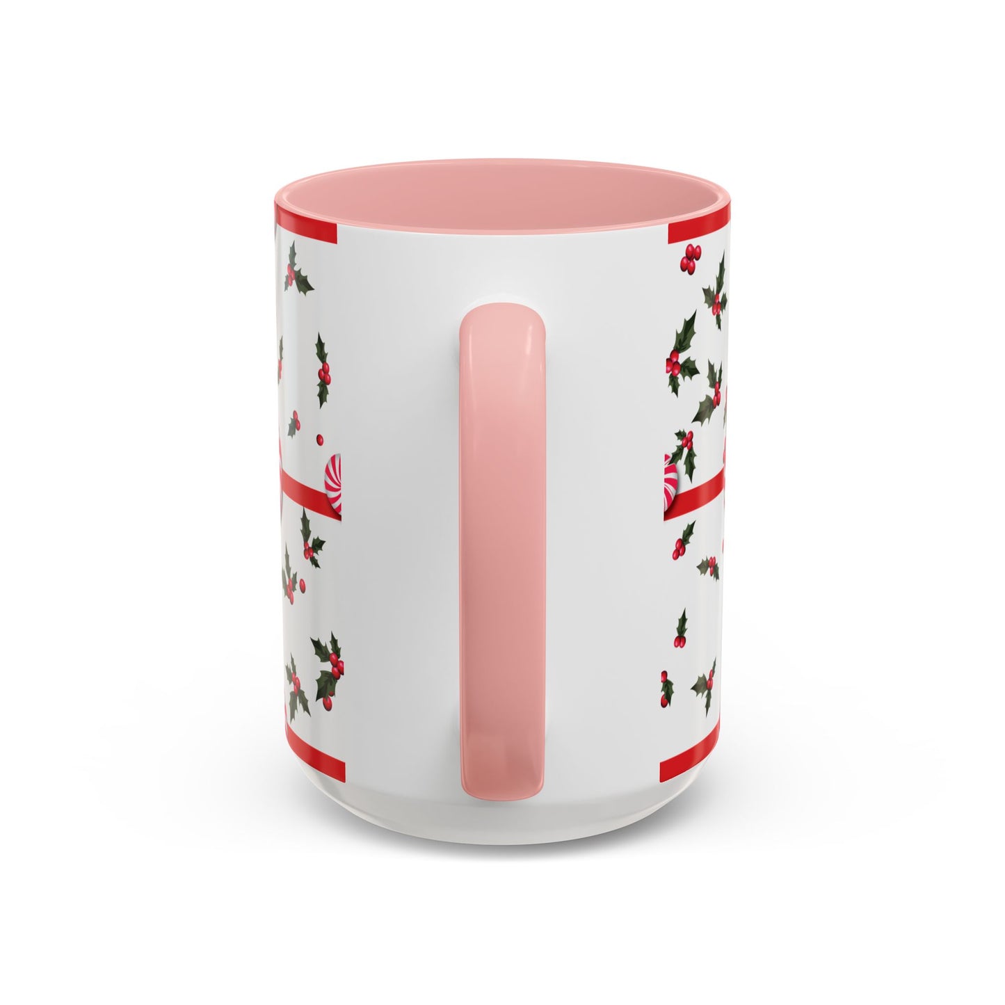 Holly Jolly Peppermint Stripe Christmas Coffee Mug, Holiday Drinkware, Christmas Gift, Hot Cocoa Cup, Winter Decor