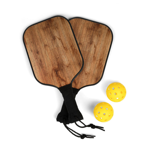 Classic Wood Pickleball Paddle Set, Durable Design for Beginners & Casual Play