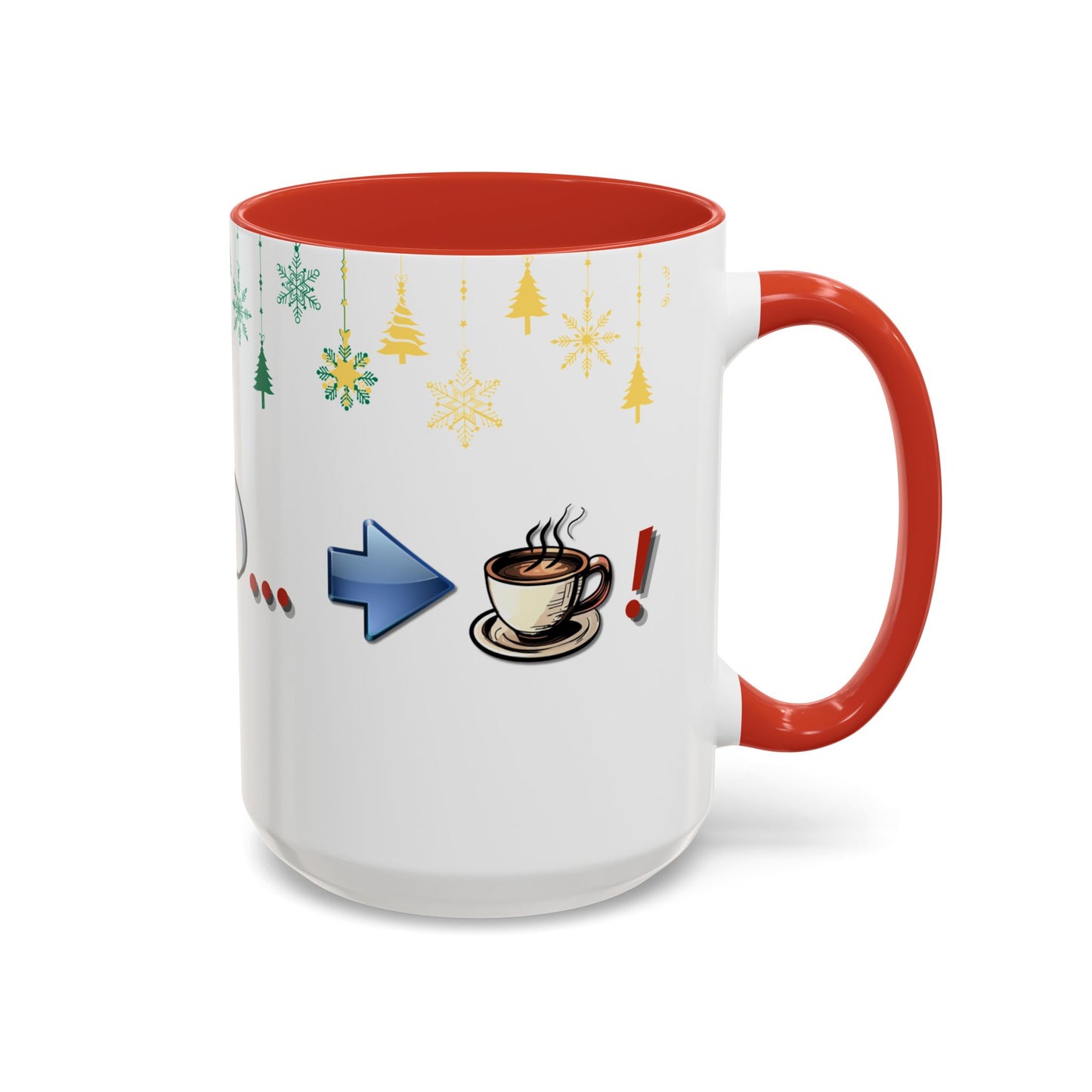 Holiday Emoji Puzzle Mug 15oz Funny Christmas Coffee Cup with Rebus Design