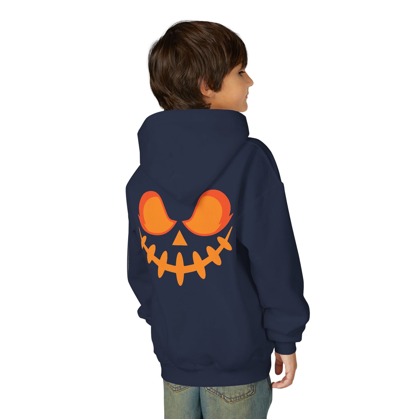 Stitchy Creepy Doll Hoodie, Jack-o'-Lantern Face Sweatshirt. Glowing Pumpkin Hoodie, Spooky Kids Costume, Fall Fashion, Trick or Treat